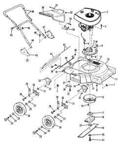 Part Location Diagram of 609962 Lawn Boy Spacer Handle Bracket Screw